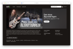 A screenshot of the SVTplay website, showing a program called 'Den Engelska Älggitarren', with a thumbnail of me holding my hybrid 3d-printed guitar and a moose stood in a forest.